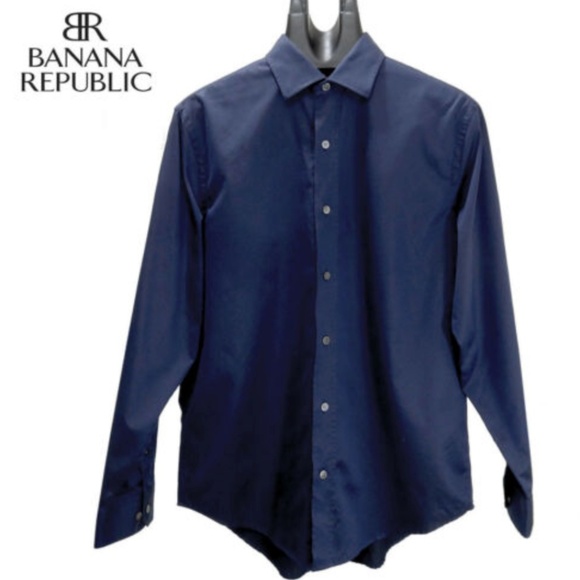 BANANA REPUBLIC Classic Fit Casual DressShirt SzM - Picture 2 of 7